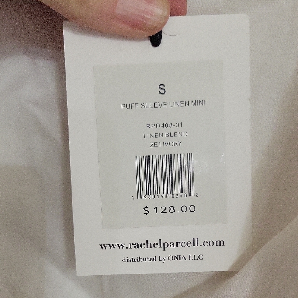 Rachel Parcell Cream Puff Sleeve Mini Dress - Picture 2 of 6